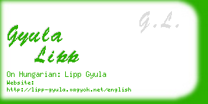 gyula lipp business card